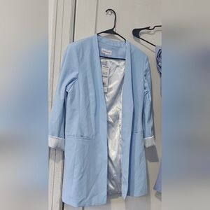 Light Blue Blazer with Satin Lining